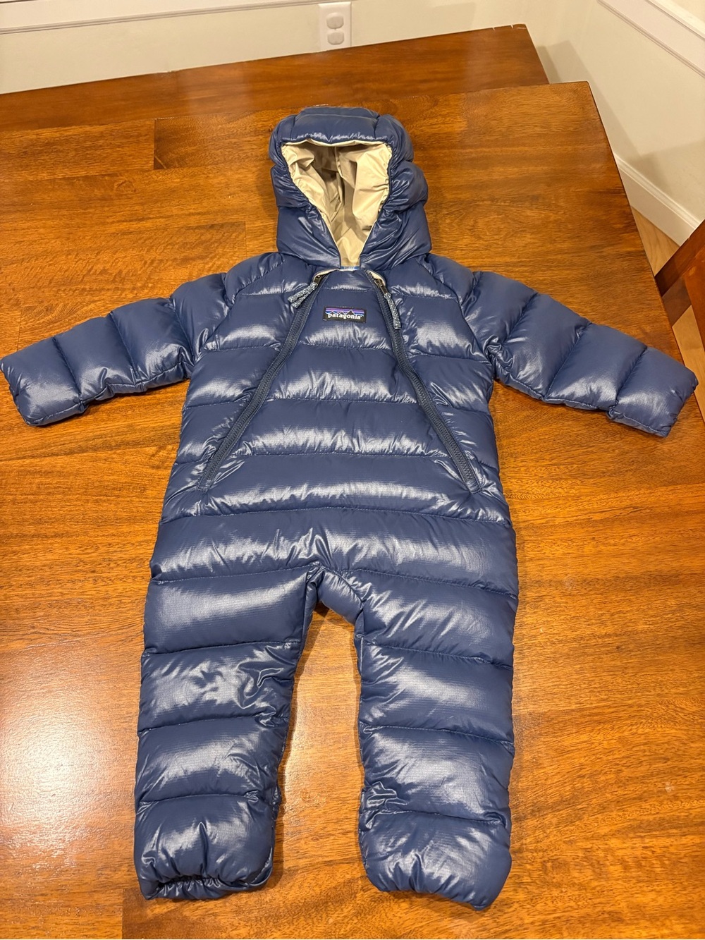 Patagonia Infant Hi-Loft Down Sweater Bunting Navy 3-6 months